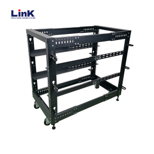 Servidor de rack de quadro aberto de centro de dados de alta qualidade 9u 18u 22u Rack de rede com rodas